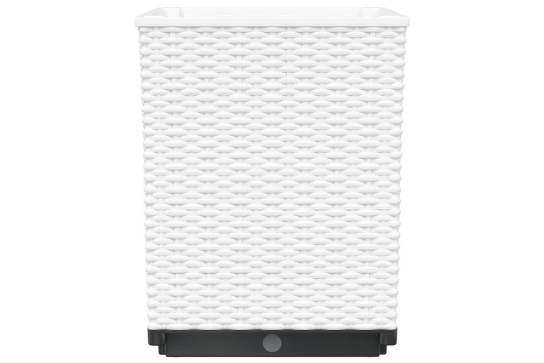 Water-Resistant Planters 4 pcs 30x30x37 cm Polypropylene Decorative Inlays in White