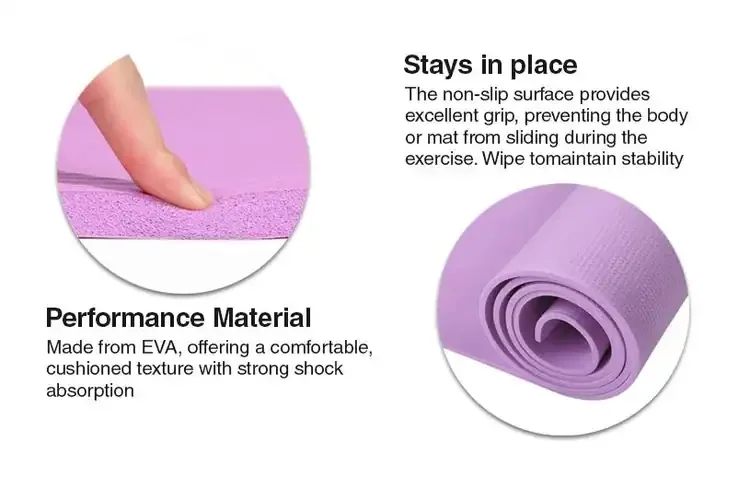 Non-Slip EVA Yoga Mat with Strap Material