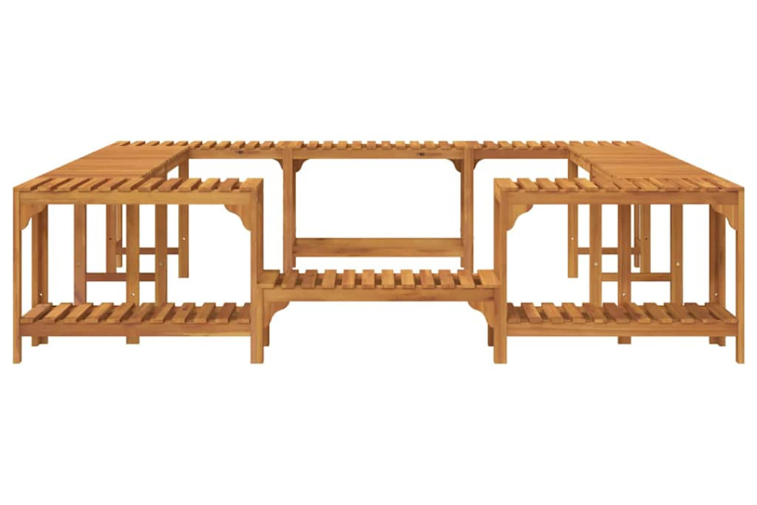 Weather-Proof Hot Tub Surround – Square Build from Solid Acacia Wood in 230 x 230 x 55.5 cm