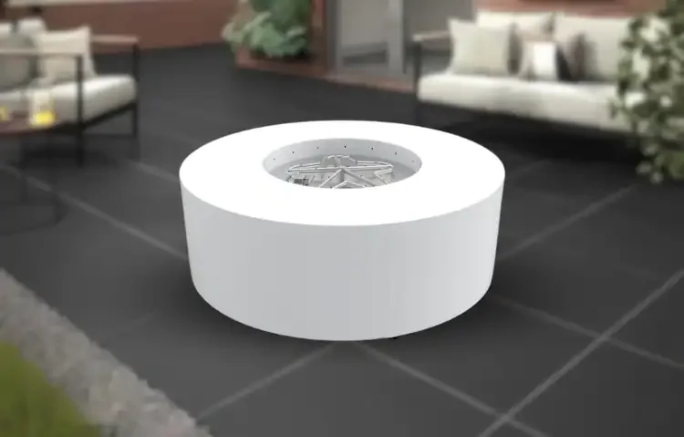 HPC Agni White Round Fire Pit Enclosure