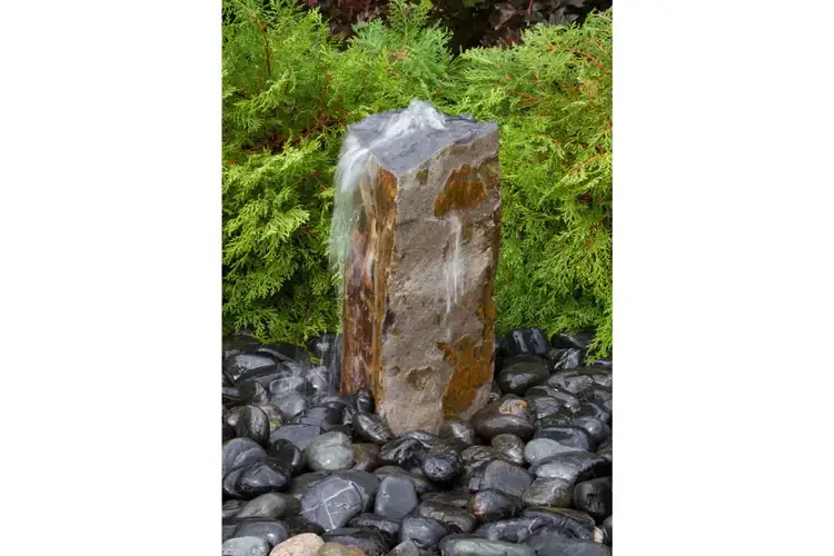 Small Rustic Basalt Fountain Kit – 18" | Aqua Bella Garden Water Feature With 530 PGH Mag-Drive Pump