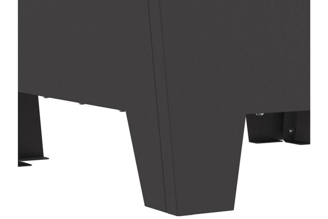 Sleek Square Fire Pit 50 x 50 x 38 cm in Black Cold-Rolled Steel