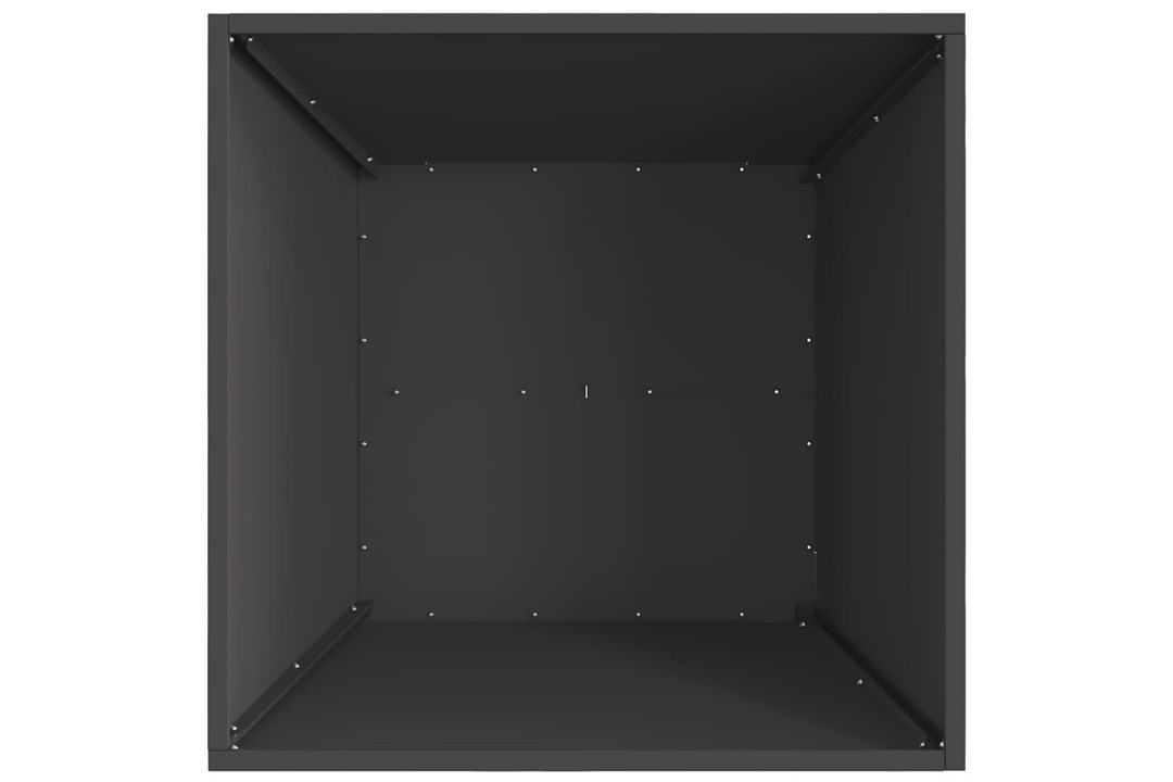 Modern Fire Pit Square 60 x 60 x 30 cm in Black Cold-Rolled Steel