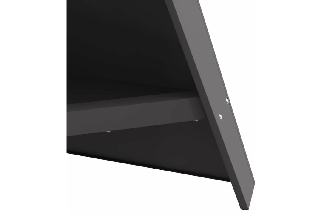 Sleek Fire Pit Pyramid 58 x 36 x 100 cm in Black Cold-Rolled Steel