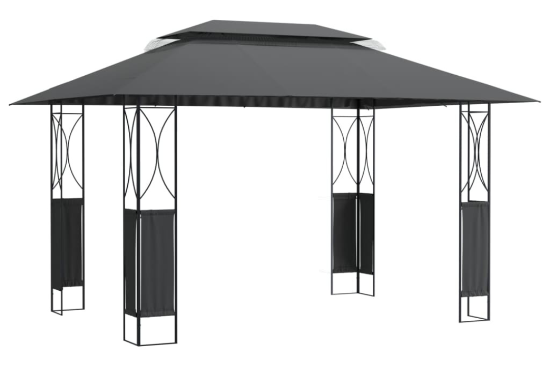 Water-Resistant Gazebo with Roof Anthracite 400x300x270 cm Steel