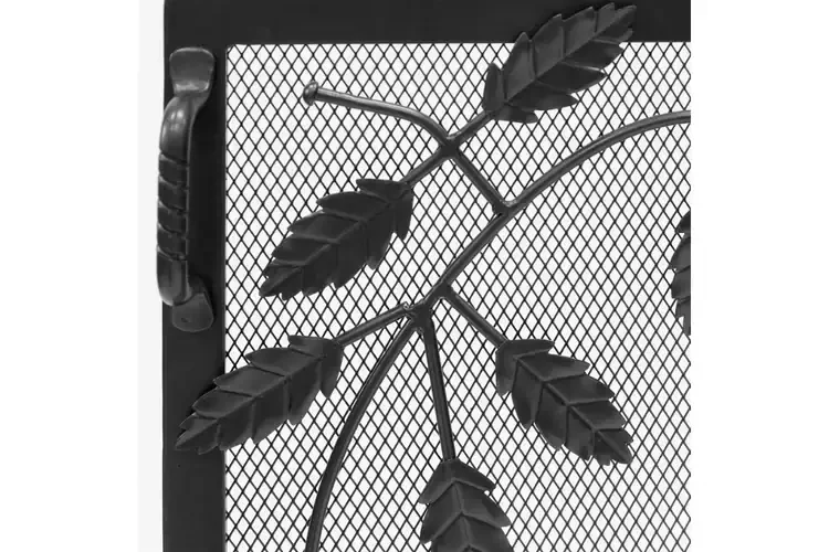 Weston Flat Fireplace Screens – Hand-Forged Decorative Hearth Guard in Graphite Powder Coated Finish 44" x 33"