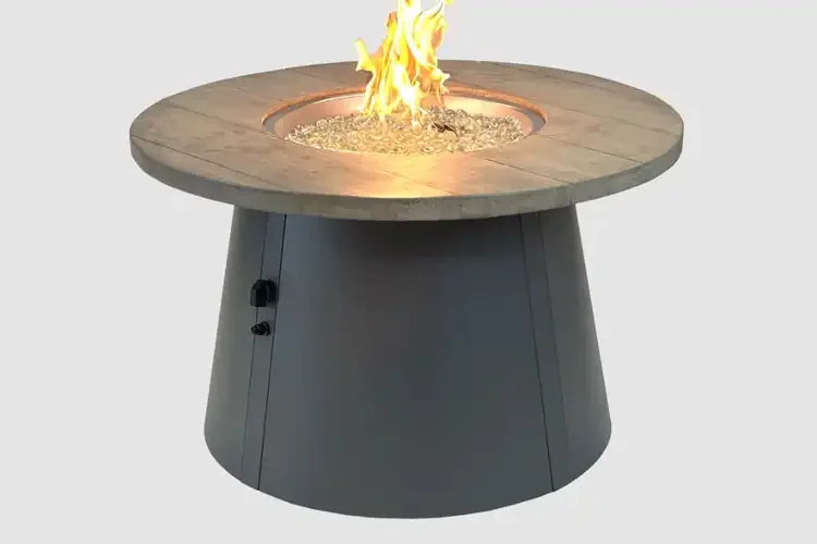 Cirvalo Smokey Oak 42" Round Gas Fire Pit Table