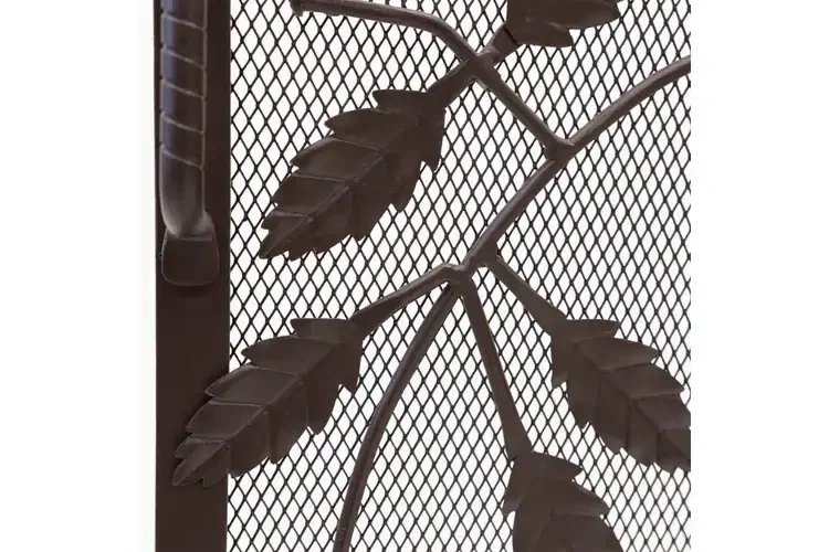 Weston Flat Fireplace Screens – Hand-Forged Decorative Hearth Guard in Roman Bronze Powder Coated Finish 38” X 30”