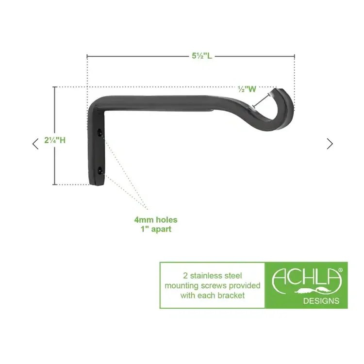 Wall Brackets for Garden Trellises 5 1/2" x 2 1/4" Specifications