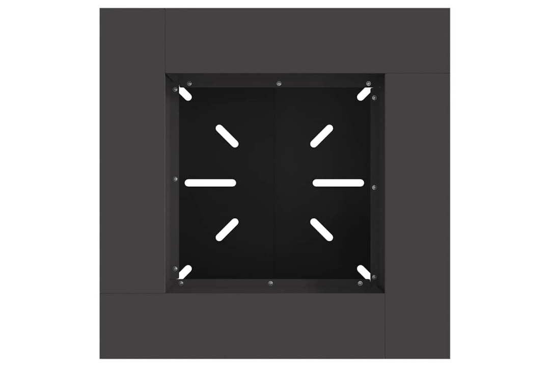 Minimalist Fire Pit 60 x 60 x 50 cm in Black Cold-Rolled Steel