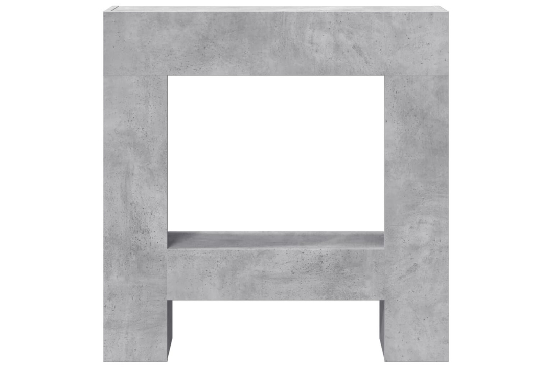 High-Quality Fireplace Surround 81 x 18 x 82 cm in Concrete Gray Made of Engineered Wood