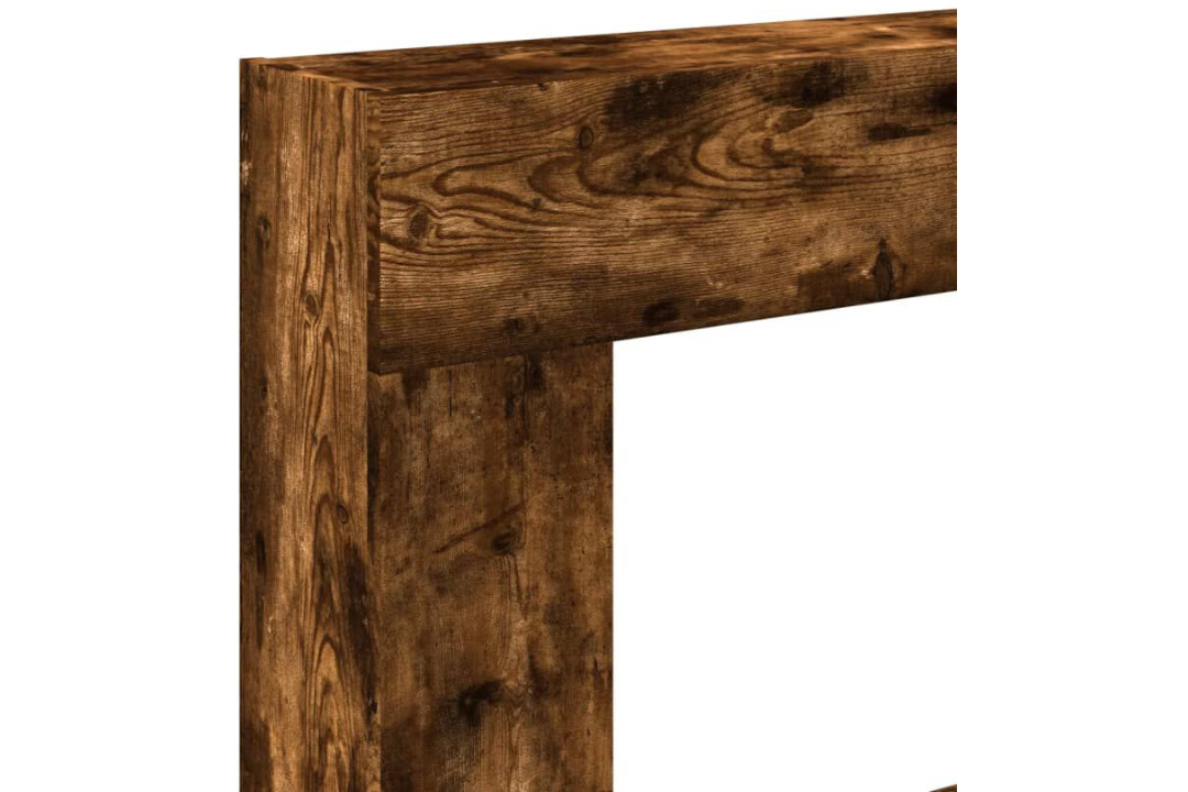 Functional Fireplace Surround 81 x 18 x 82 cm in Smoked Oak Made of Engineered Wood