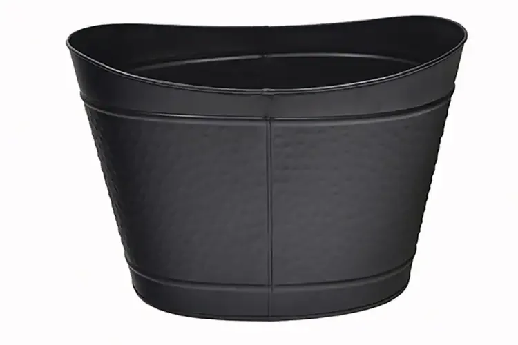 Black Bin Made of Galvanized Steel