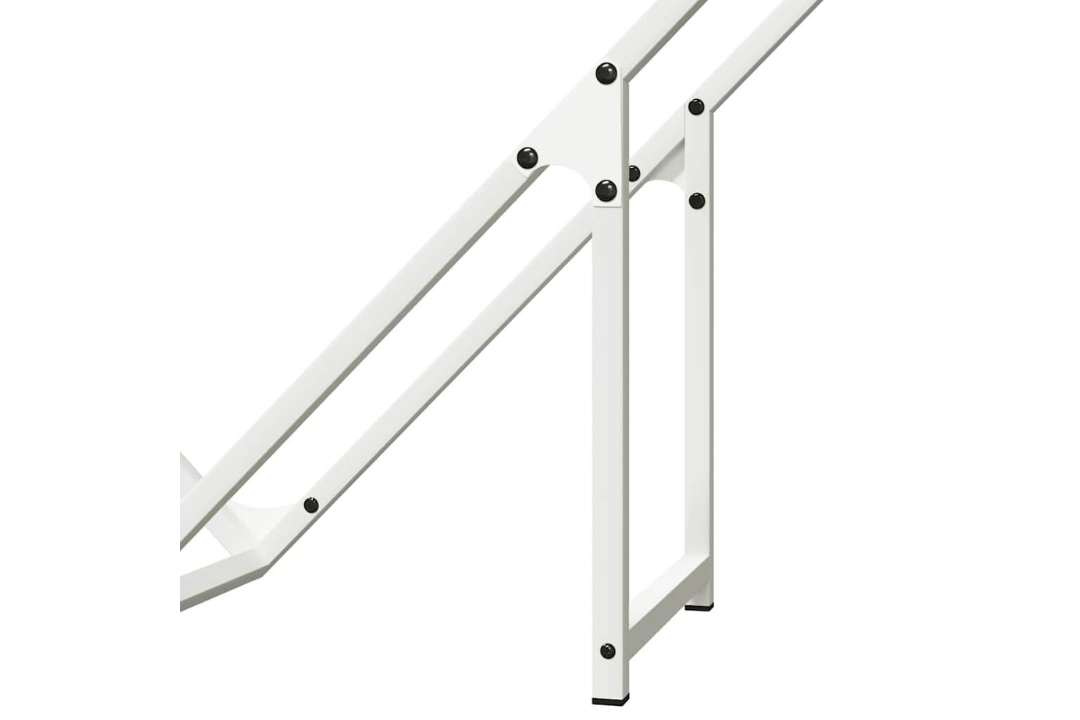 Durable Firewood Rack 100 x 25 x 100 cm in White Made of Cold-Rolled Steel