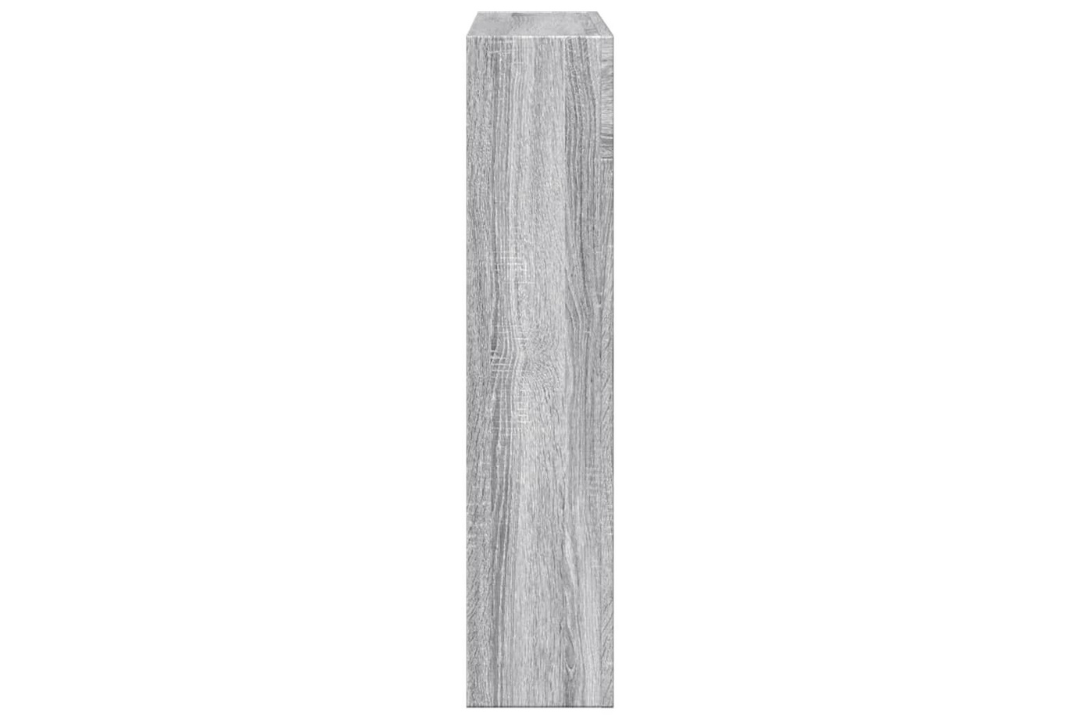Sleek Fireplace Surround 81 x 18 x 82 cm in Gray Sonoma Made of Engineered Wood