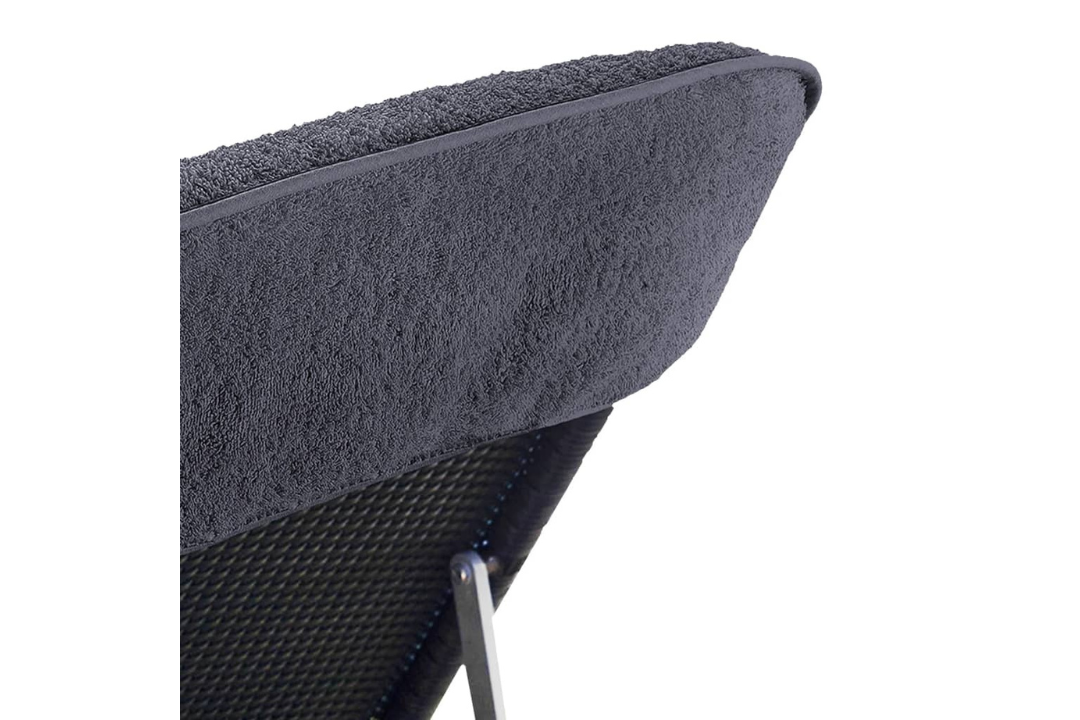 Beach Towels 2 pcs 75x200 cm Fabric 400 GSM in Anthracite in Easy Built-in Fix