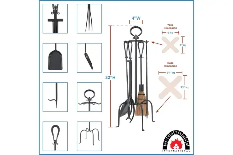 Loop Fireplace Tool Set Specifications
