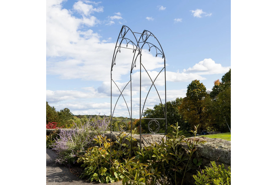 Quatrefoil Arbor in a Graphite Powder-coated Finish