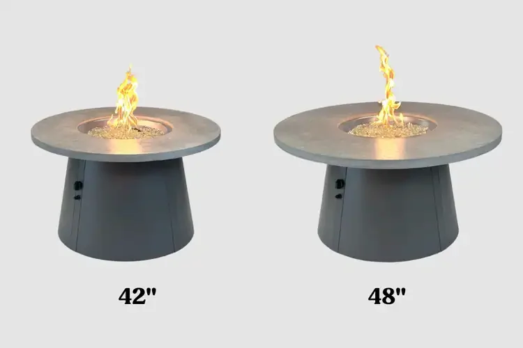 Cirvalo Round Gas Fire Pit Table in Relic Gray