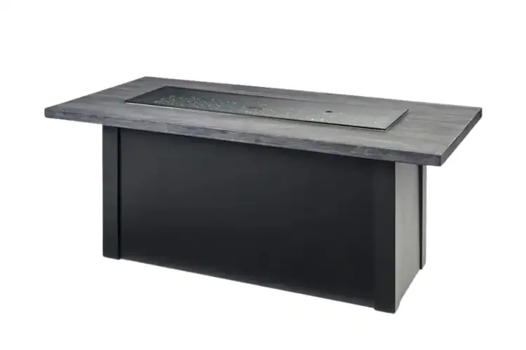Havenwood 62" Luvern Black Base Carbon Grey Top Gas Fire Pit Table Cover Included