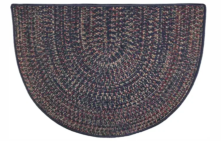 Braided Multicolor Blue Reversible Polypropylene Hearth Rug – Goods of the Woods