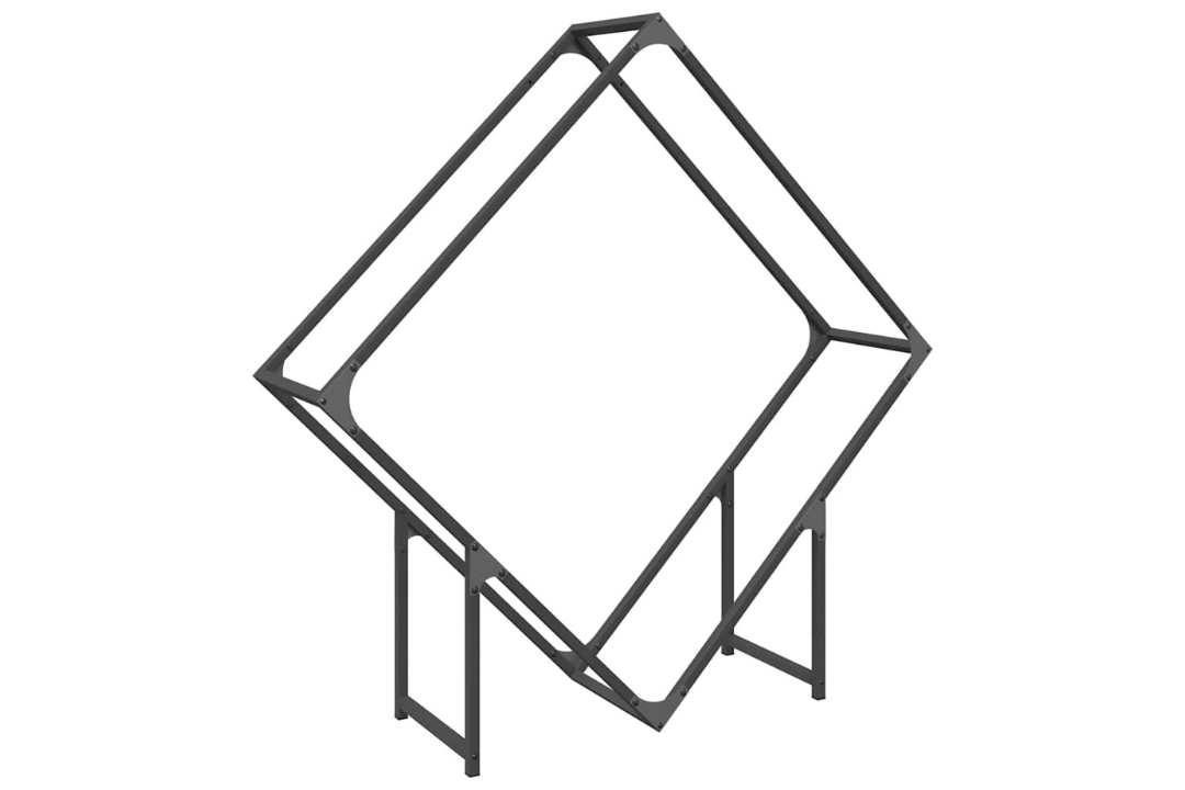 Firewood Rack 100 x 25 x 100 cm in Black