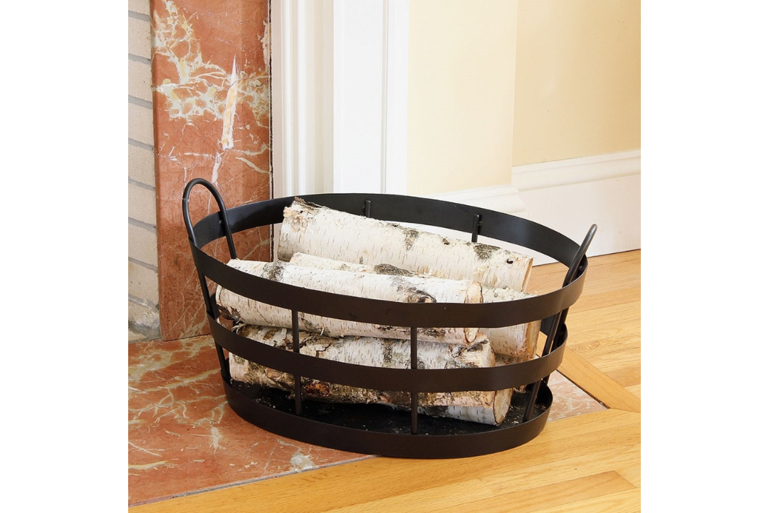 Shaker Log Bin in Graphite Powder Coated Finish with Easy Grip Handles