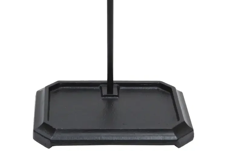 Plymouth Fireplace Tool Set – Cast & Wrought Iron, Black Powder-Coated Rectangular Base Details