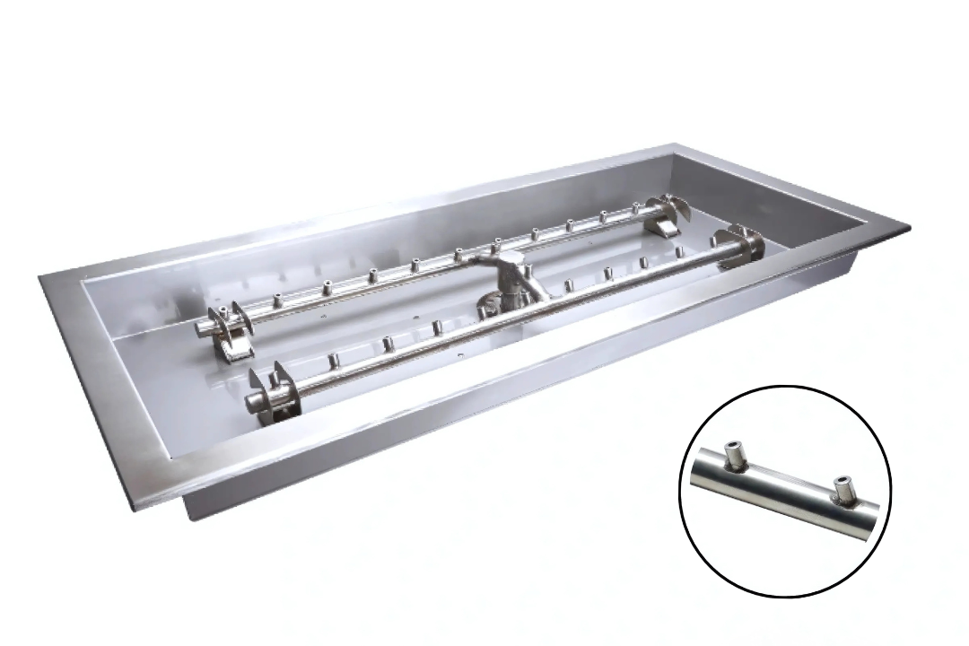HPC H-Burner Stainless Steel with Pan