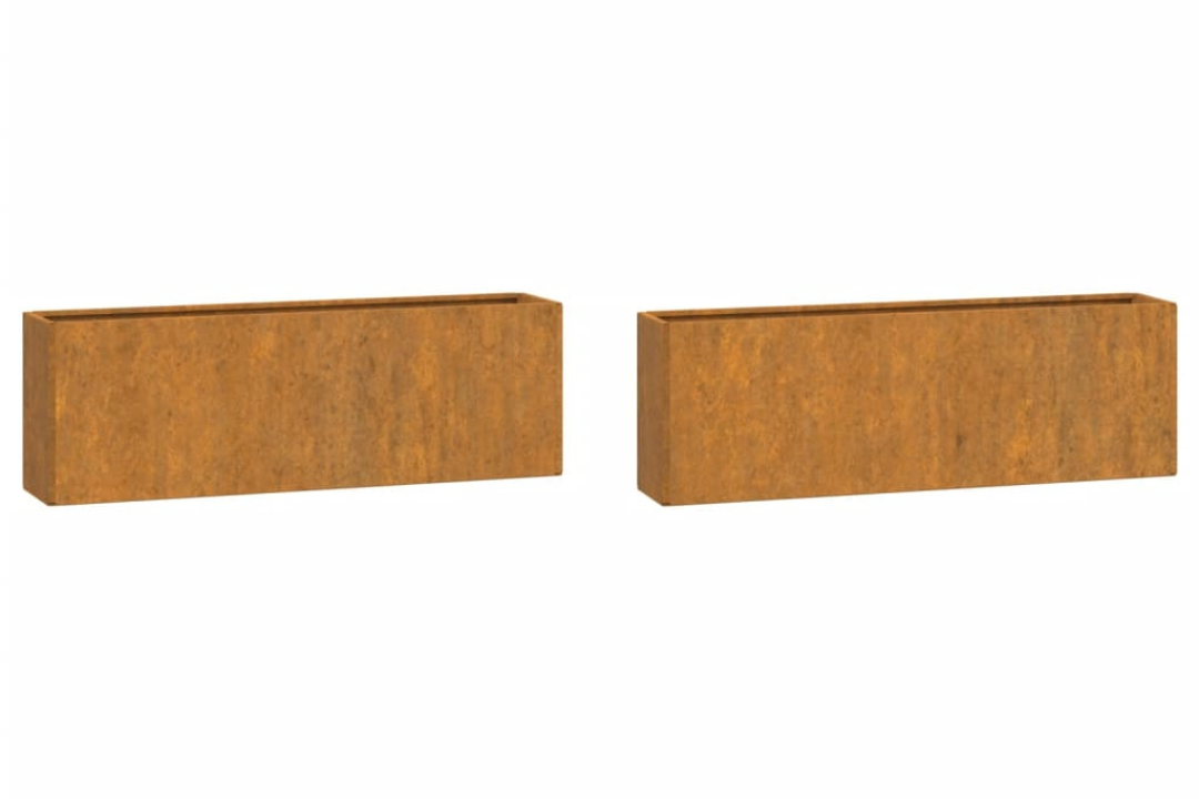 Wall Planters Rusty Corten Steel 2 Pieces