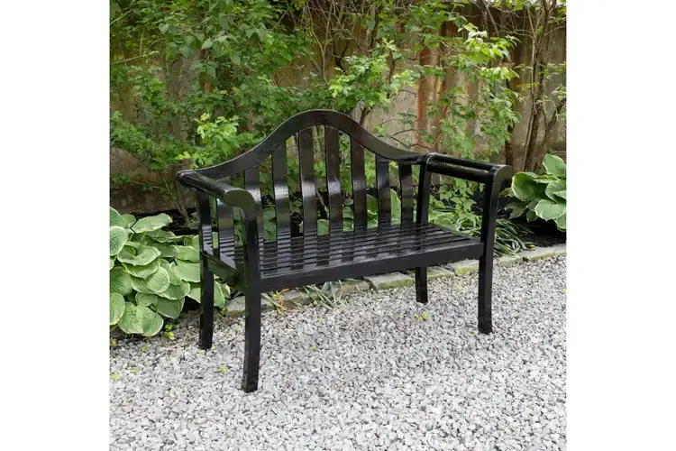 Black Camelback Bench
