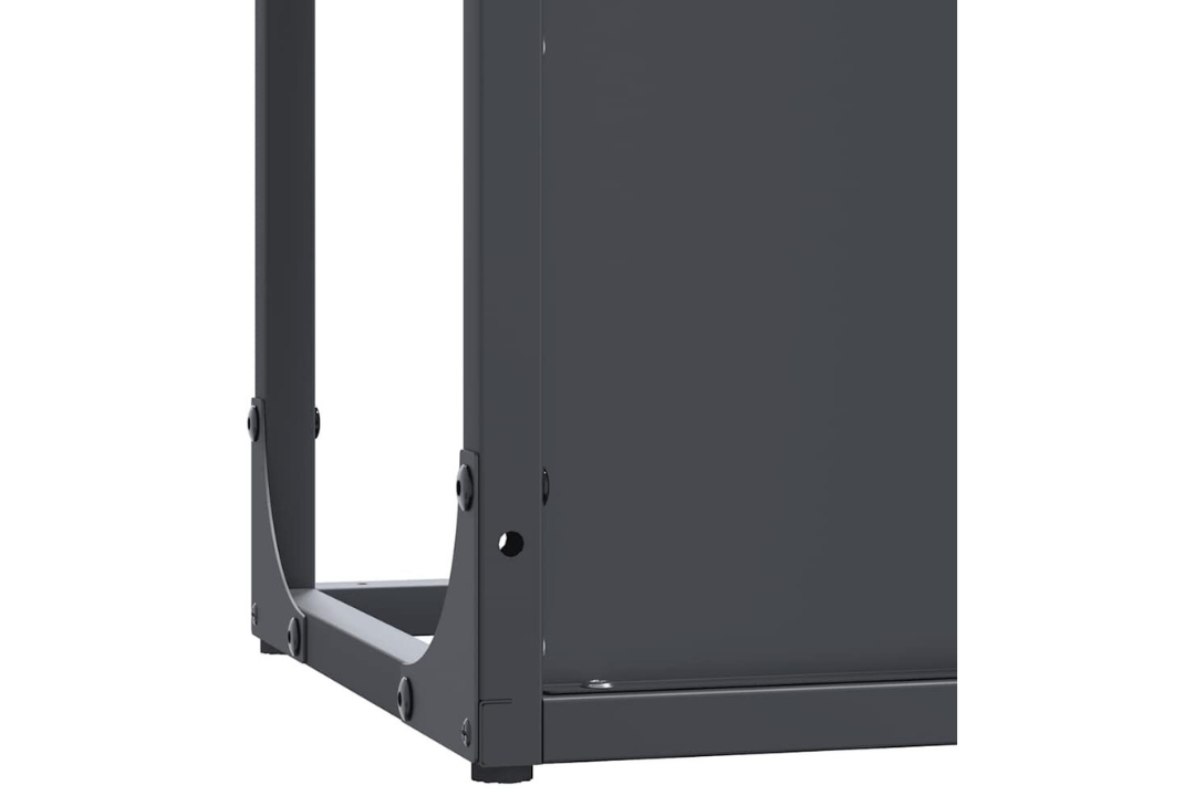 Stylish Firewood Rack 25 x 25 x 100 cm in Anthracite Made of Cold-Rolled Steel