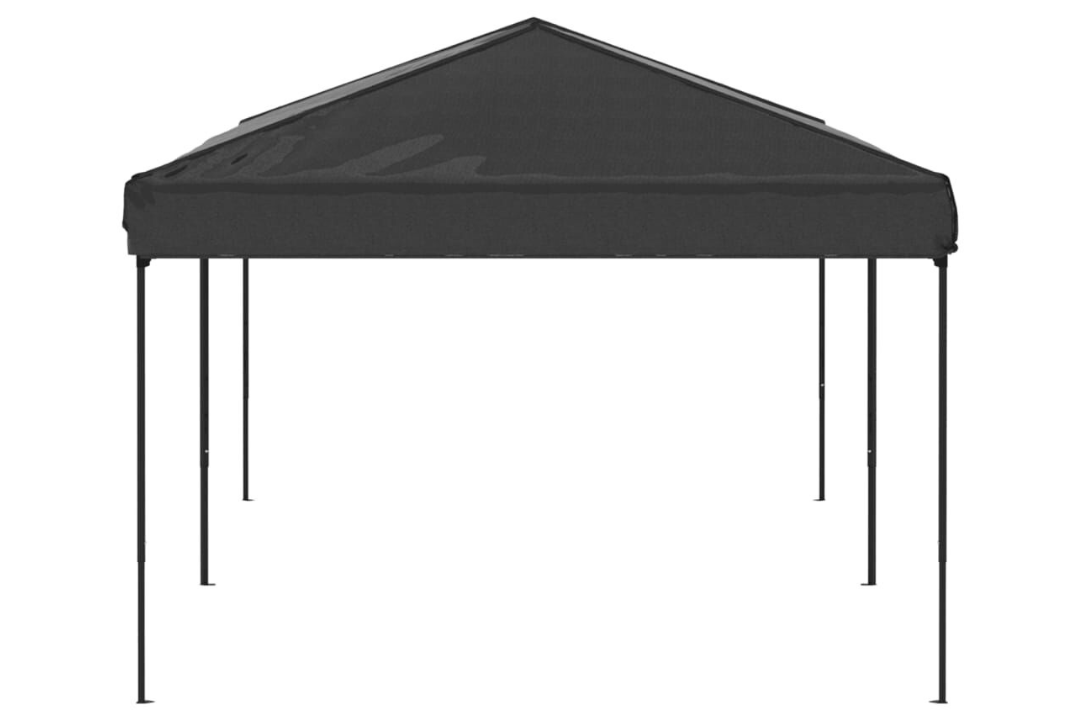 Water-Resistant Folding Party Tent 3 x 6 m in Anthracite with 210D Oxford Fabric with Silver Coating