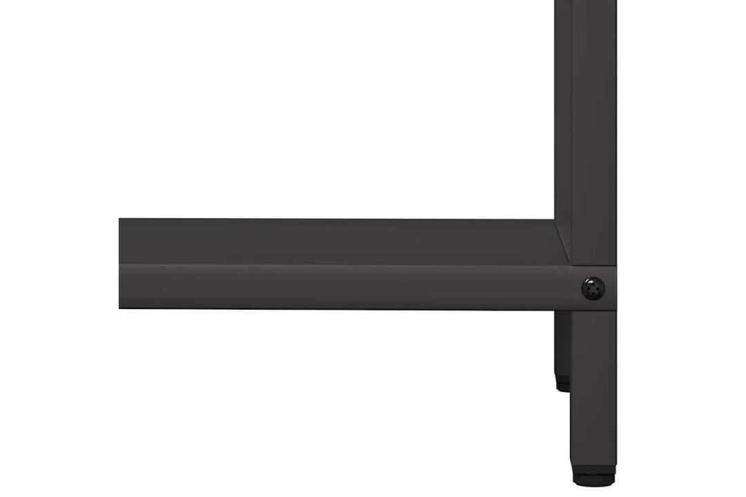 Classic Firewood Rack 60 x 25 x 60 cm in Black Made of Cold-Rolled Steel