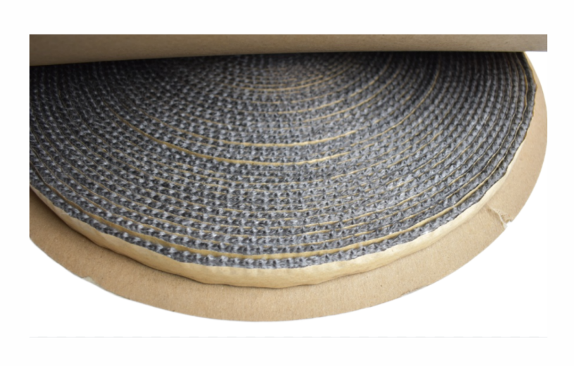 Wood Stove Glass Tape Gasket - 7ft Roll Black with Adhesive