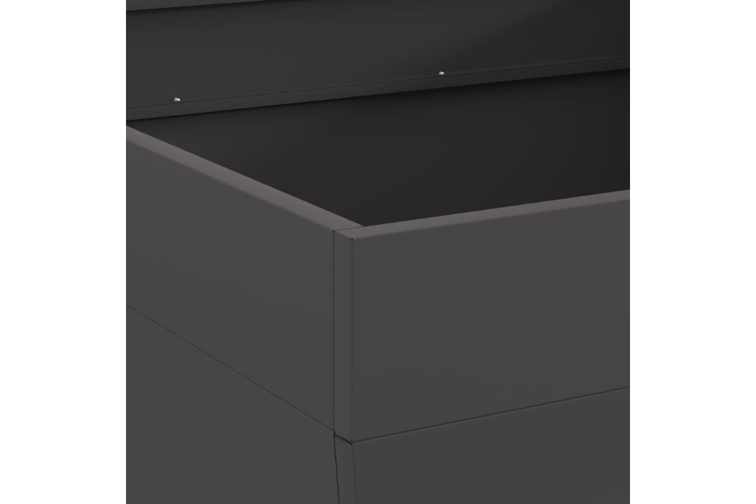 Sleek Fire Pit Square 80 x 80 x 43 cm Steel in Black Cold-Rolled Steel