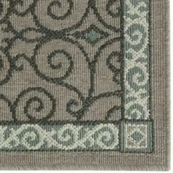 Pilgrim Eastly Leaf Hearth Rug CloseUp