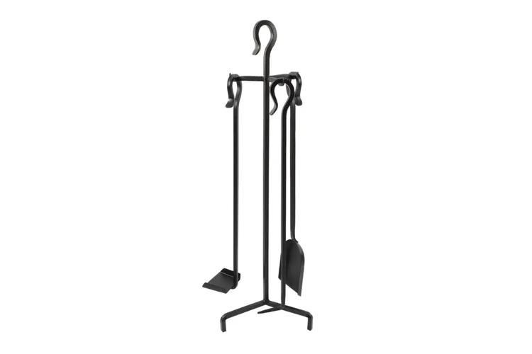 Berlin Fireplace Tool Set – Minimalist Wrought Iron Fireplace Accessories