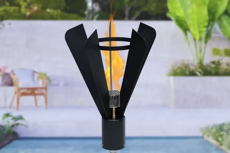 Fire by Design Fin Style Manual Light Tiki Torch