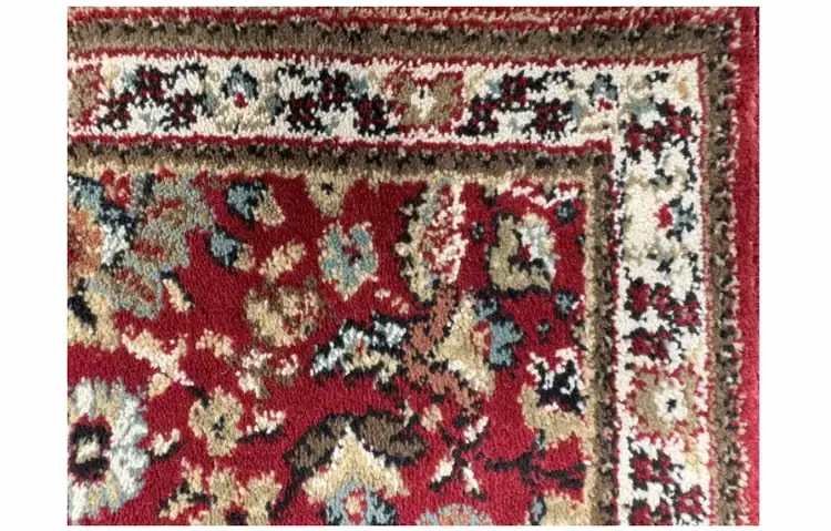 Vista Vintage Rectangular Olefin Hearth Rug Close Up