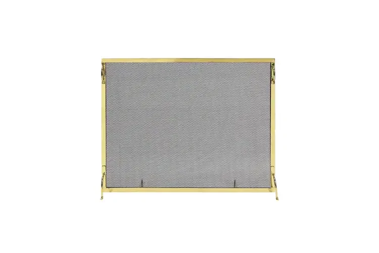 Montreal Fireplace Screens – Polished Brass in 38" x 30"