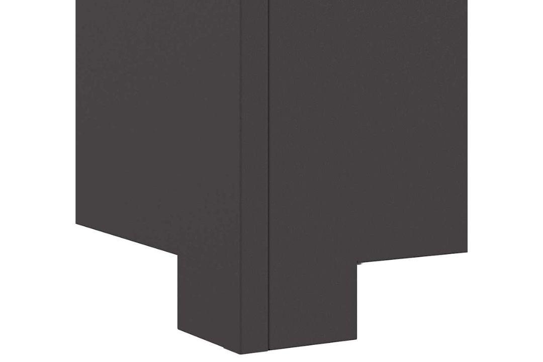 Minimalist Fire Pit Square 80 x 80 x 40 cm in Black Cold-Rolled Steel