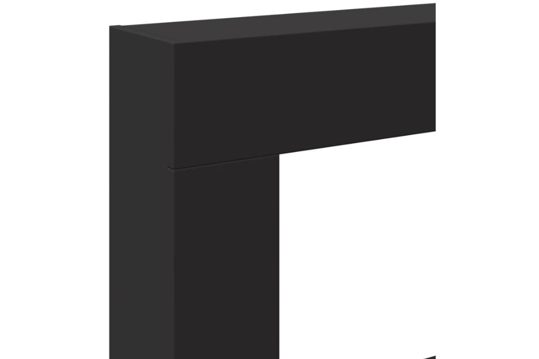 Functional Fireplace Surround 81 x 18 x 82 cm in Black Oak Made of Engineered Wood