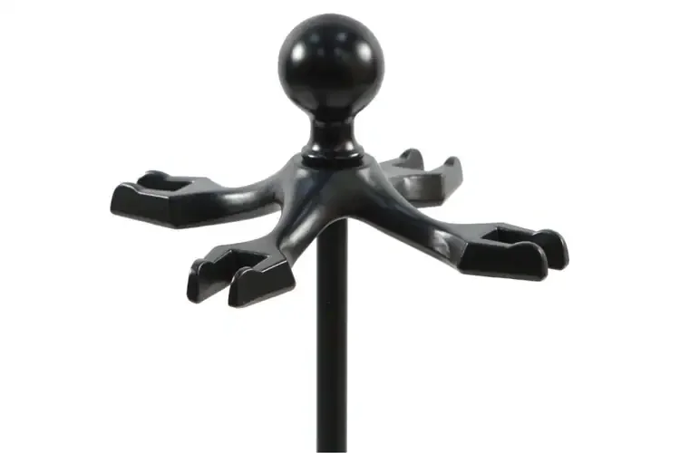 Paxton 4-Piece Mini Fireplace Tool Set in All Black with Decorative Handles