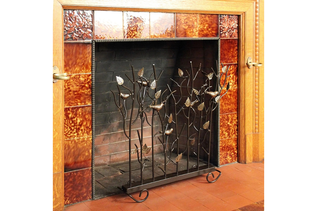 Birds Fireplace Summer Screen