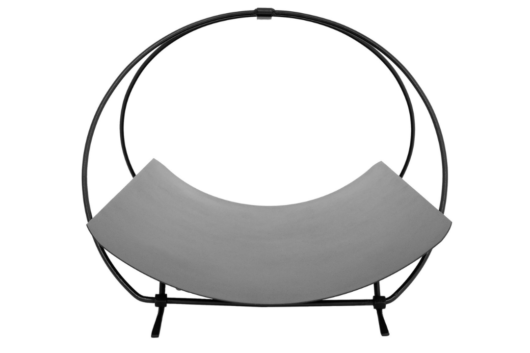 Compact Petite Panier Log Basket – Wrought Iron Fireplace Wood Holder