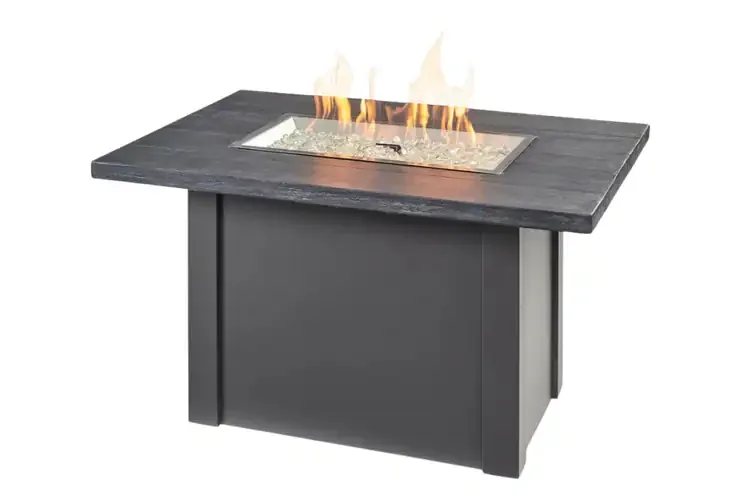 Havenwood 44" Graphite Gray Rectangular Gas Fire Pit Table