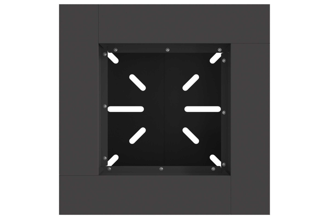 Weather-Ready Modern Square Wood-Burning Fire Pit 48x48x40 cm in Black