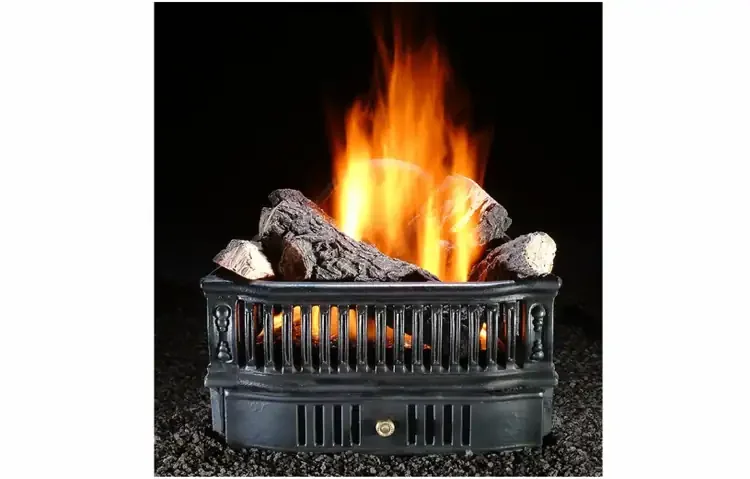 Hargrove Olde World Vented Log Basket - Fireplace Setting