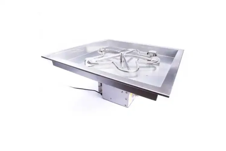 HPC Square Bowl Fire Pit Insert Electronic Ignition